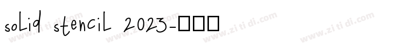 solid stencil 2023字体转换